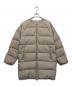 Pyrenex（ピレネックス）の古着「ノーカラーダウンコート」｜ベージュ