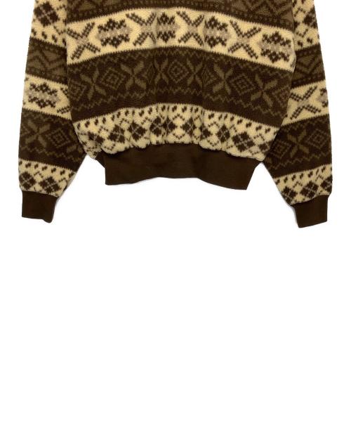 POLO RALPH LAUREN（ポロ・ラルフローレン）POLO RALPH LAUREN (ポロ・ラルフローレン) ハイパイル フリース クォータージップ ブラウン サイズ:XSの古着・服飾アイテム