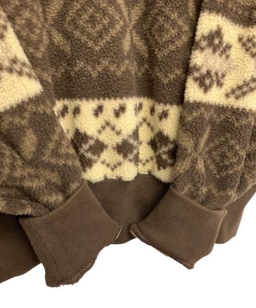 POLO RALPH LAUREN（ポロ・ラルフローレン）POLO RALPH LAUREN (ポロ・ラルフローレン) ハイパイル フリース クォータージップ ブラウン サイズ:XSの古着・服飾アイテム