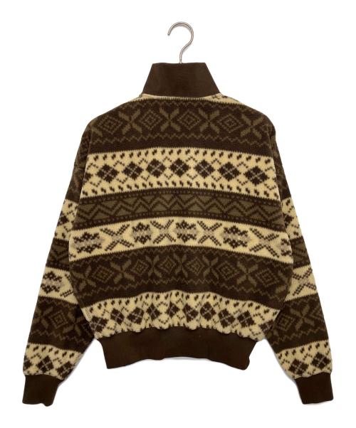 POLO RALPH LAUREN（ポロ・ラルフローレン）POLO RALPH LAUREN (ポロ・ラルフローレン) ハイパイル フリース クォータージップ ブラウン サイズ:XSの古着・服飾アイテム