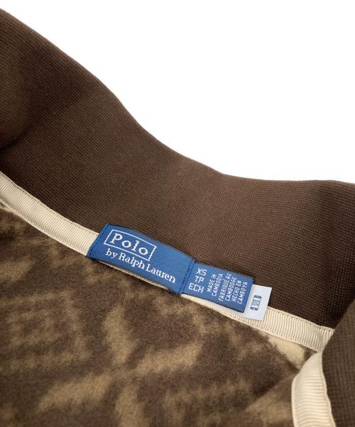 POLO RALPH LAUREN（ポロ・ラルフローレン）POLO RALPH LAUREN (ポロ・ラルフローレン) ハイパイル フリース クォータージップ ブラウン サイズ:XSの古着・服飾アイテム