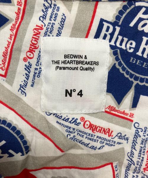BEDWIN &THE HEARTBREAKERS（ベドウィンアンドザ ハートブレイカーズ）BEDWIN &THE HEARTBREAKERS (ベドウィンアンドザ ハートブレイカーズ) セットアップシャツ ホワイト×レッド サイズ:表記なしの古着・服飾アイテム