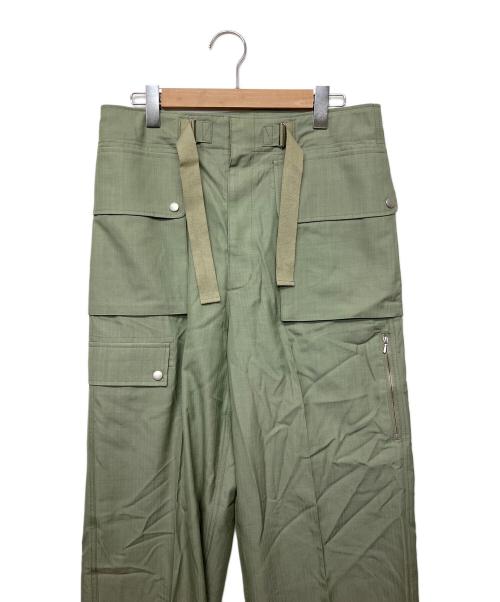 AURALEE（オーラリー）AURALEE (オーラリー) WOOL HERRINGBONE CARGO グリーン サイズ:4の古着・服飾アイテム