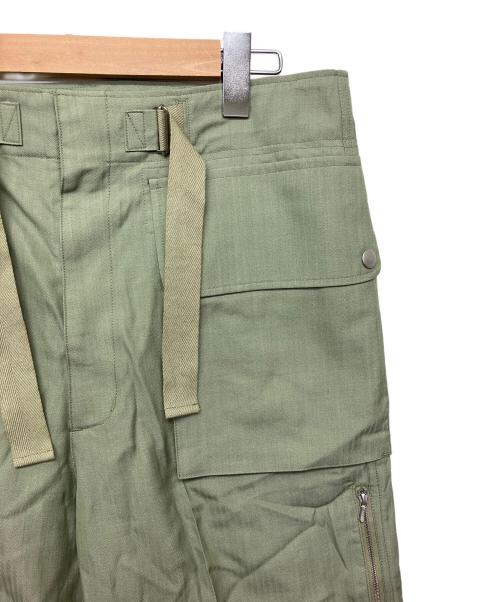 AURALEE（オーラリー）AURALEE (オーラリー) WOOL HERRINGBONE CARGO グリーン サイズ:4の古着・服飾アイテム
