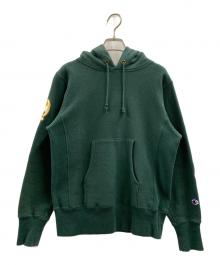 Champion REVERSE WEAVE（チャンピオン リバース ウィーブ）の古着「プルオーバーパーカー」｜グリーン