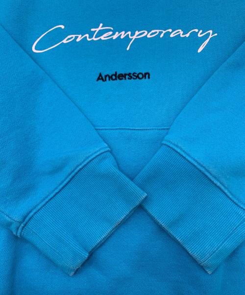 ANDERSSON BELL（アンダーソンベル）Andersson Bell (アンダーソンベル) ハーフジップパーカー ブルー×グレー サイズ:Lの古着・服飾アイテム