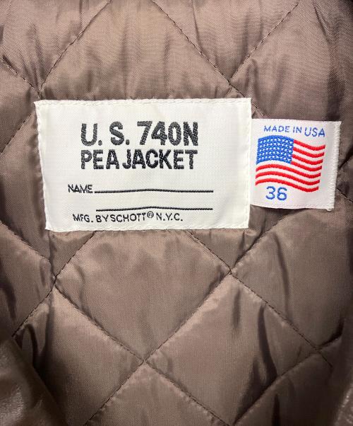Schott（ショット）Schott (ショット) US 740N PEA JACKET ブラウン サイズ:36の古着・服飾アイテム