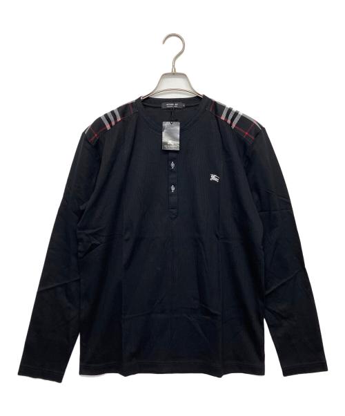 BURBERRY BLACK LABEL（バーバリーブラックレーベル）BURBERRY BLACK LABEL (バーバリーブラックレーベル) 長袖カットソー ブラック サイズ:3の古着・服飾アイテム