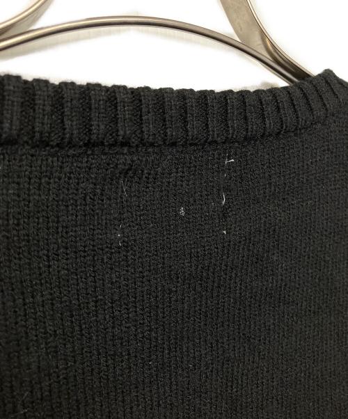 AMI Alexandre Mattiussi（アミアレクサンドルマテュッシ）AMI Alexandre Mattiussi (アミアレクサンドルマテュッシ) 刺繍入りニット ブラック サイズ:2XLの古着・服飾アイテム