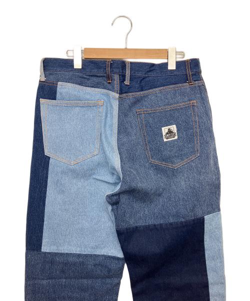 X-LARGE（エクストララージ）X-LARGE (エクストララージ) パッチワークデニムパンツ インディゴ サイズ:91cm (W36)の古着・服飾アイテム