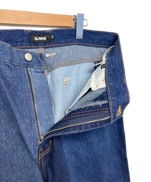 X-LARGE（エクストララージ）X-LARGE (エクストララージ) パッチワークデニムパンツ インディゴ サイズ:91cm (W36)の古着・服飾アイテム