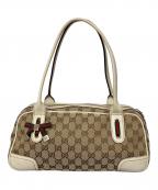 GUCCIグッチ）の古着「ミニボストンバッグ」｜ベージュ