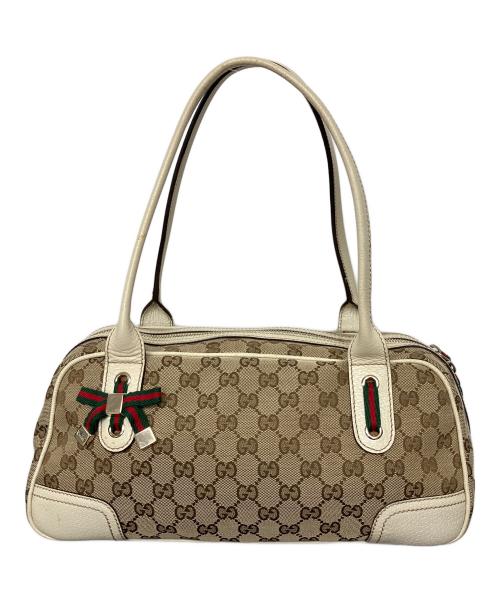 GUCCI（グッチ）GUCCI (グッチ) ミニボストンバッグ ベージュの古着・服飾アイテム