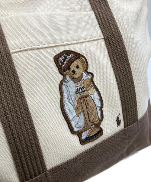 POLO RALPH LAUREN（ポロ・ラルフローレン）POLO RALPH LAUREN (ポロ・ラルフローレン) ベアトートバッグ ベージュの古着・服飾アイテム