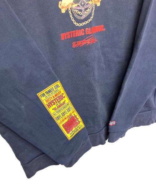Hysteric Glamour（ヒステリックグラマー）Hysteric Glamour (ヒステリックグラマー) genzai (ゲンザイ) スウェット ネイビー サイズ:XLの古着・服飾アイテム