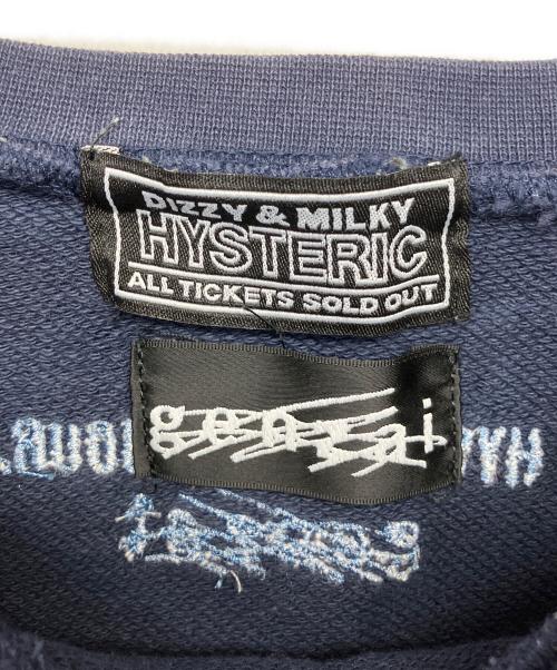 Hysteric Glamour（ヒステリックグラマー）Hysteric Glamour (ヒステリックグラマー) genzai (ゲンザイ) スウェット ネイビー サイズ:XLの古着・服飾アイテム