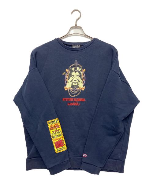 Hysteric Glamour（ヒステリックグラマー）Hysteric Glamour (ヒステリックグラマー) genzai (ゲンザイ) スウェット ネイビー サイズ:XLの古着・服飾アイテム