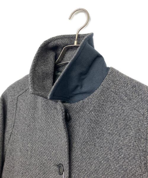 HUMAN WOMAN（ヒューマンウーマン）HUMAN WOMAN (ヒューマンウーマン) ドビーメルトンコート グレー サイズ:Sの古着・服飾アイテム