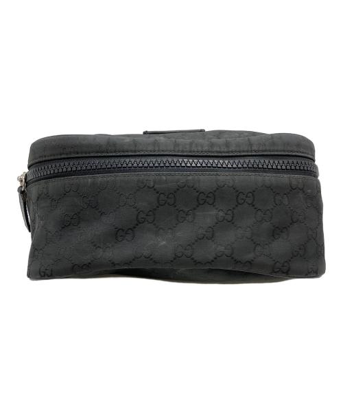 GUCCI（グッチ）GUCCI (グッチ) GGナイロン ショルダーバッグ ブラックの古着・服飾アイテム