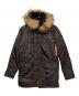 ALPHA INDUSTRIES（アルファインダストリーズ）の古着「フライトジャケット」｜ブラウン