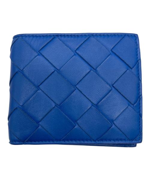 BOTTEGA VENETA（ボッテガベネタ）BOTTEGA VENETA (ボッテガベネタ) 2つ折り財布 ブルーの古着・服飾アイテム