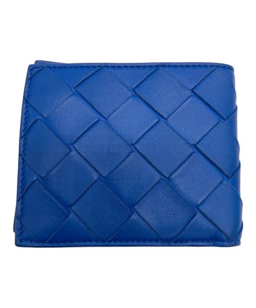 BOTTEGA VENETA（ボッテガベネタ）BOTTEGA VENETA (ボッテガベネタ) 2つ折り財布 ブルーの古着・服飾アイテム