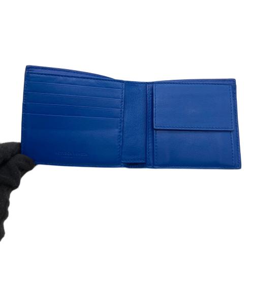BOTTEGA VENETA（ボッテガベネタ）BOTTEGA VENETA (ボッテガベネタ) 2つ折り財布 ブルーの古着・服飾アイテム