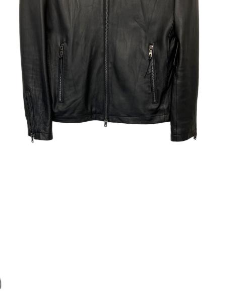 EPOCA UOMO（エポカ ウォモ）EPOCA UOMO (エポカ ウォモ) レザージャケット ブラック サイズ:46の古着・服飾アイテム