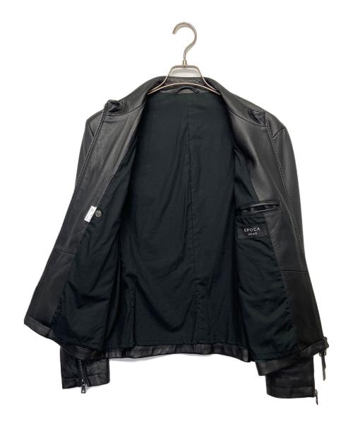 EPOCA UOMO（エポカ ウォモ）EPOCA UOMO (エポカ ウォモ) レザージャケット ブラック サイズ:46の古着・服飾アイテム