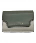 MARNIマルニ）の古着「SAFFIANO LEATHER TRI-FOLD WALLET」｜カーキ×ブラウン