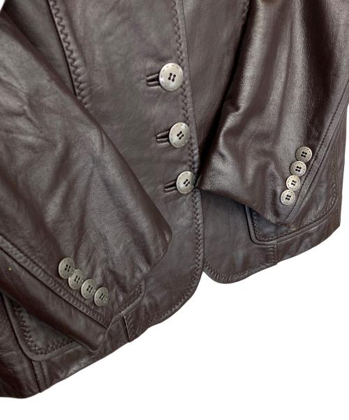 BALMAIN（バルマン）BALMAIN (バルマン) ラムレザージャケット ブラウン サイズ:11の古着・服飾アイテム