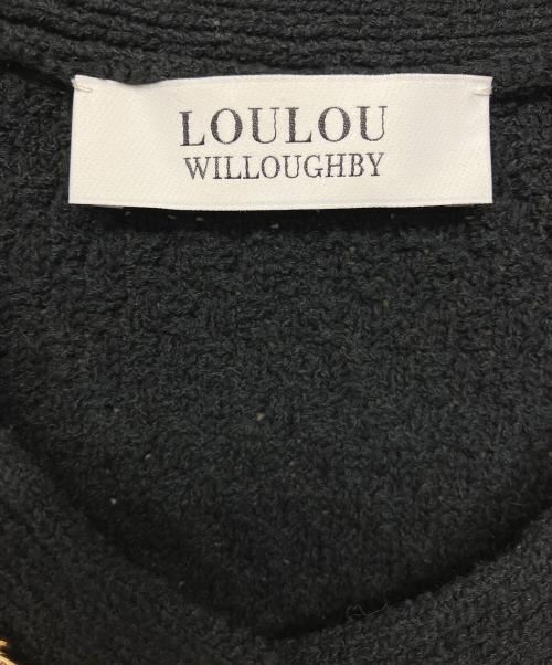 Loulou Willoughby（ルルウィルビー）Loulou Willoughby (ルルウィルビー) 厚手カーディガン ブラック サイズ:2の古着・服飾アイテム