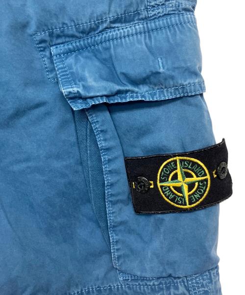 STONE ISLAND（ストーンアイランド）STONE ISLAND (ストーンアイランド) ガーメントダイカーゴショートパンツ ブルー サイズ:73.5cm W29の古着・服飾アイテム