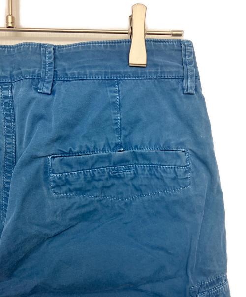 STONE ISLAND（ストーンアイランド）STONE ISLAND (ストーンアイランド) ガーメントダイカーゴショートパンツ ブルー サイズ:73.5cm W29の古着・服飾アイテム