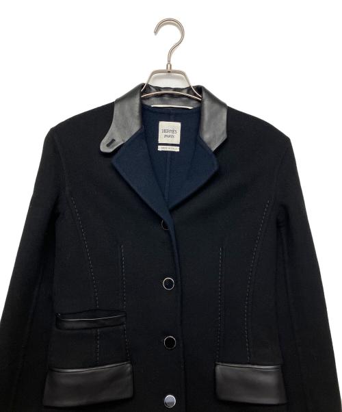 HERMES（エルメス）HERMES (エルメス) カシミヤコート ブラック サイズ:36の古着・服飾アイテム