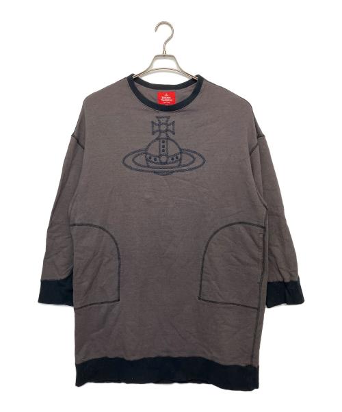 Vivienne Westwood RED LABEL（ヴィヴィアンウエストウッドレッドレーベル）Vivienne Westwood RED LABEL (ヴィヴィアンウエストウッドレッドレーベル) スウェットワンピース ブラウン サイズ:00の古着・服飾アイテム