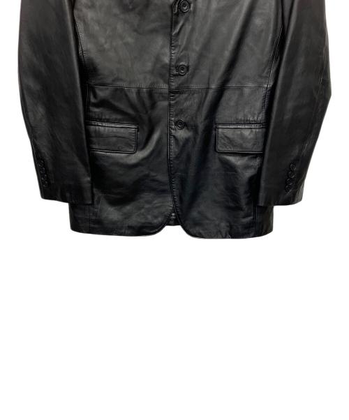 BURBERRY BLACK LABEL（バーバリーブラックレーベル）BURBERRY BLACK LABEL (バーバリーブラックレーベル) レザージャケット ブラック サイズ:Mの古着・服飾アイテム