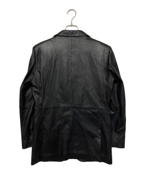 BURBERRY BLACK LABEL（バーバリーブラックレーベル）BURBERRY BLACK LABEL (バーバリーブラックレーベル) レザージャケット ブラック サイズ:Mの古着・服飾アイテム