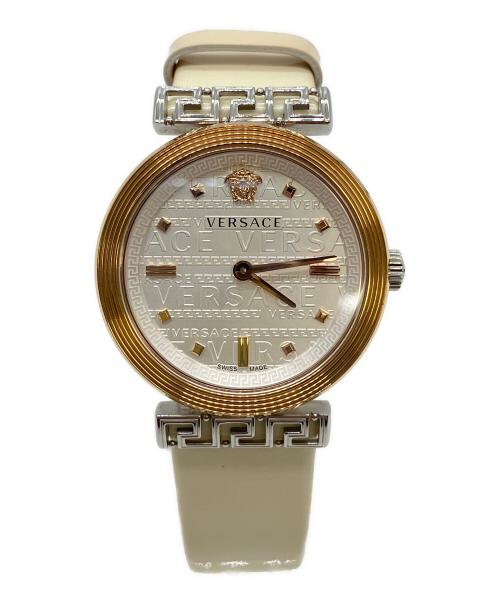 VERSACE（ヴェルサーチェ）VERSACE (ヴェルサーチェ) SWISS 腕時計 ミーアンダー ゴールドの古着・服飾アイテム