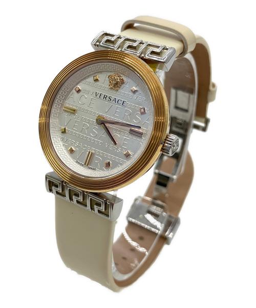 VERSACE（ヴェルサーチェ）VERSACE (ヴェルサーチェ) SWISS 腕時計 ミーアンダー ゴールドの古着・服飾アイテム