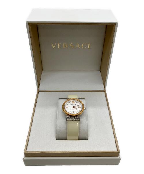 VERSACE（ヴェルサーチェ）VERSACE (ヴェルサーチェ) SWISS 腕時計 ミーアンダー ゴールドの古着・服飾アイテム