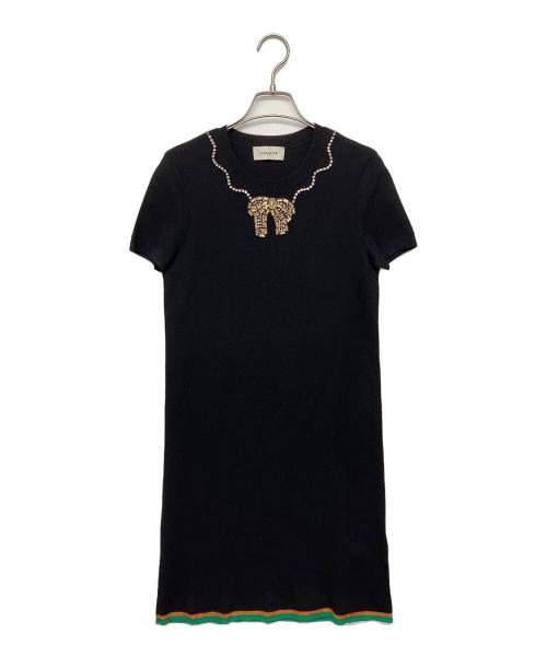 COACH（コーチ）COACH (コーチ) ニットワンピース ブラック サイズ:FREEの古着・服飾アイテム