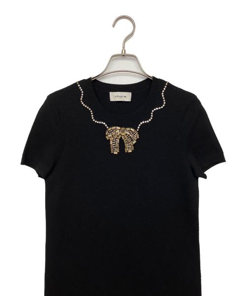 COACH（コーチ）COACH (コーチ) ニットワンピース ブラック サイズ:FREEの古着・服飾アイテム