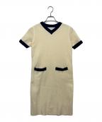 Yves Saint Laurentイヴサンローラン）の古着「半袖ワンピース」｜ベージュ