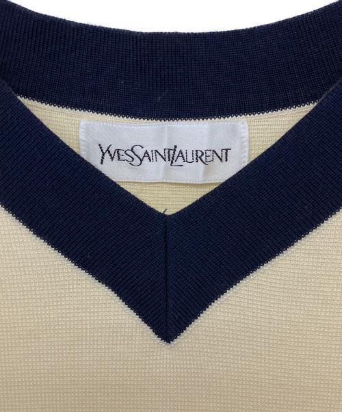 Yves Saint Laurent（イヴサンローラン）Yves Saint Laurent (イヴサンローラン) 半袖ワンピース ベージュ サイズ:Mの古着・服飾アイテム