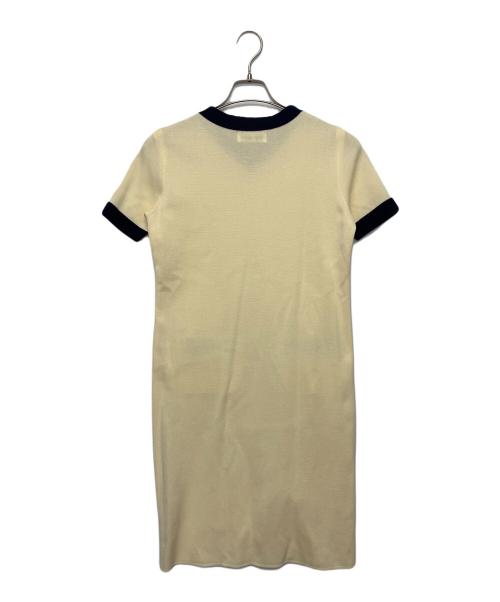 Yves Saint Laurent（イヴサンローラン）Yves Saint Laurent (イヴサンローラン) 半袖ワンピース ベージュ サイズ:Mの古着・服飾アイテム