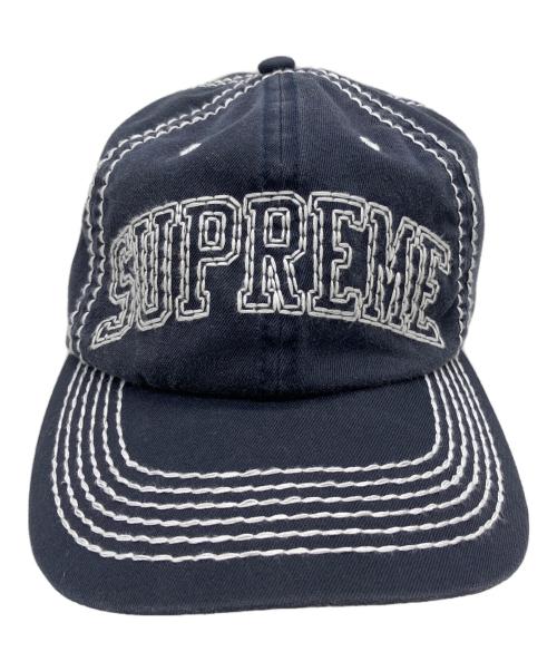 SUPREME（シュプリーム）SUPREME (シュプリーム) Big Stitch 6-Panel　キャップ　2020 Fall/Winter ネイビーの古着・服飾アイテム