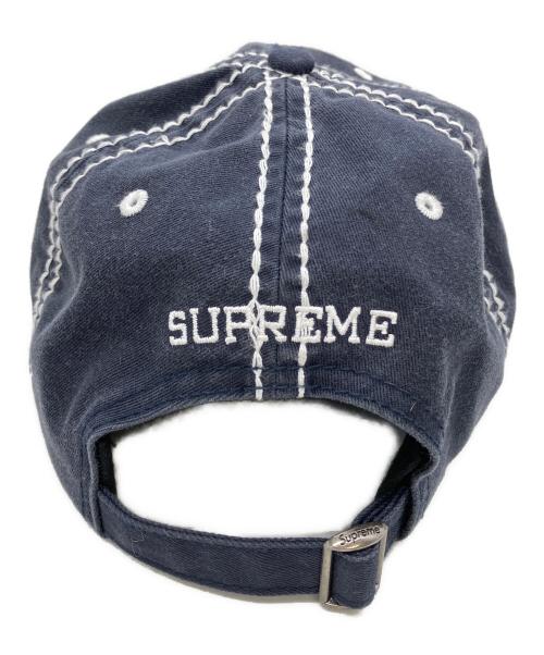 SUPREME（シュプリーム）SUPREME (シュプリーム) Big Stitch 6-Panel　キャップ　2020 Fall/Winter ネイビーの古着・服飾アイテム
