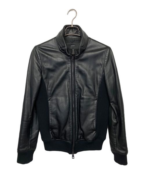 AKM（エーケーエム）AKM (エーケーエム) レザージャケット ブラック サイズ:Mの古着・服飾アイテム