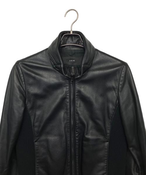AKM（エーケーエム）AKM (エーケーエム) レザージャケット ブラック サイズ:Mの古着・服飾アイテム